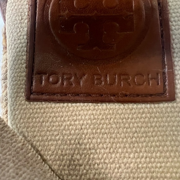 TORY BURCH Cream Wedge Sandals - Picture 10 of 16